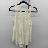 Free People Junior's Size M Ivory Textured Tank