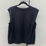 Athleta Women's Size L Black Solid Sleeveless Shirt