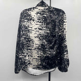 Grey by Jan Shutan Guy Women's Size M Black Abstract Long Sleeve Shirt