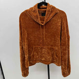 Lumiere Women's Size S Rust Ribbed Long Sleeve Shirt