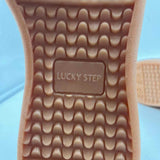 Lucky Step Women's Shoe Size 8.5 White Solid Sneakers