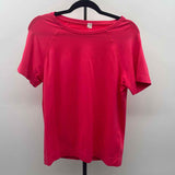 Mondetta Women's Size L coral Textured Short Sleeve Shirt