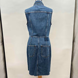 etica Women's Size S Blue Solid Dress