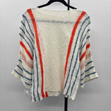 Unbranded Women's Size S White Stripe Sweater