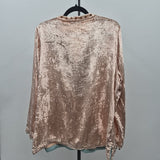 Soft Surroundings Women's Size XLP Peach Plush Long Sleeve Shirt