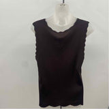 Doncaster Women's Size L Brown Solid Sleeveless Shirt