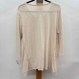 Chico's Women's Size M Beige Heathered Long Sleeve Shirt