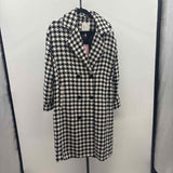avec les filles Women's Size S Black Houndstooth Coat