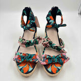 Nine West Women's Shoe Size 6 Navy Floral Sandals
