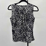 Ann Taylor Women's Size XSP Black dotted Sleeveless Shirt