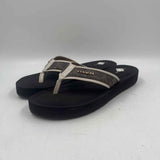 Coach Women's Shoe Size 8.5 Brown Textured Flip Flops