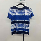 Talbots Women's Size S Blue Tie Dye Short Sleeve Shirt