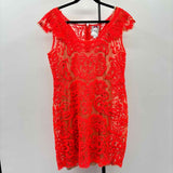 Yoana Baraschi Women's Size 12 Orange Lace Dress