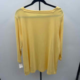 Chico's Women's Size XL Yellow Solid Long Sleeve Shirt