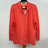JJill Women's Size XL Orange Solid Jacket