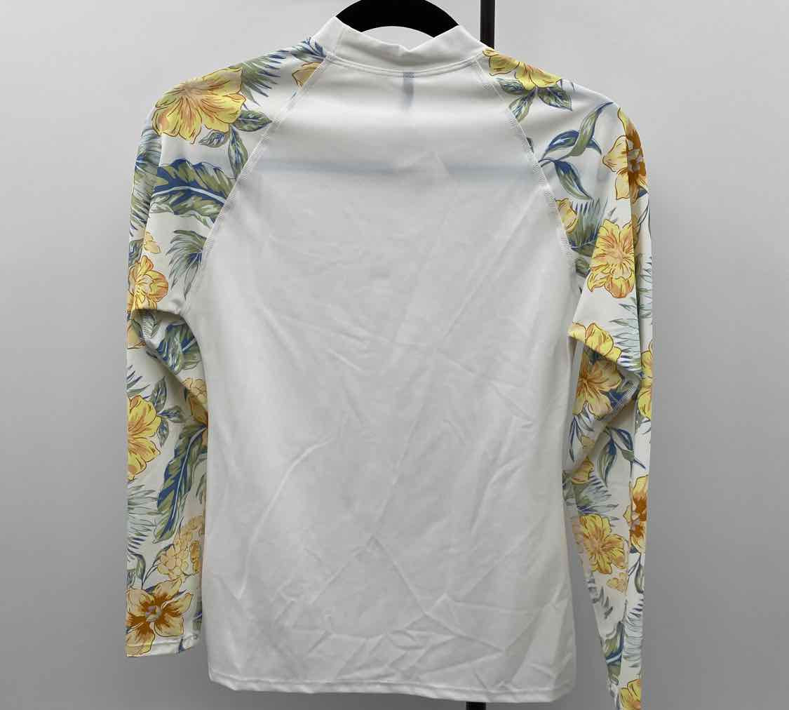 Rip Curl Women's Size M White Floral Long Sleeve Shirt