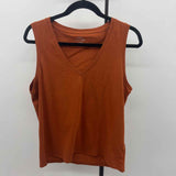 J Crew Women's Size M Rust Solid Sleeveless Shirt
