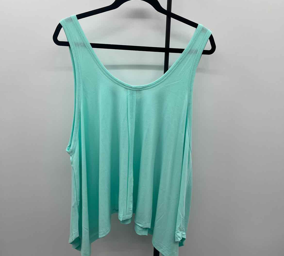 Zenana Women's Size L Aqua Solid Tank