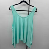 Zenana Women's Size L Aqua Solid Tank