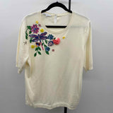 Talbots Women's Size XL Ivory Floral Sweater