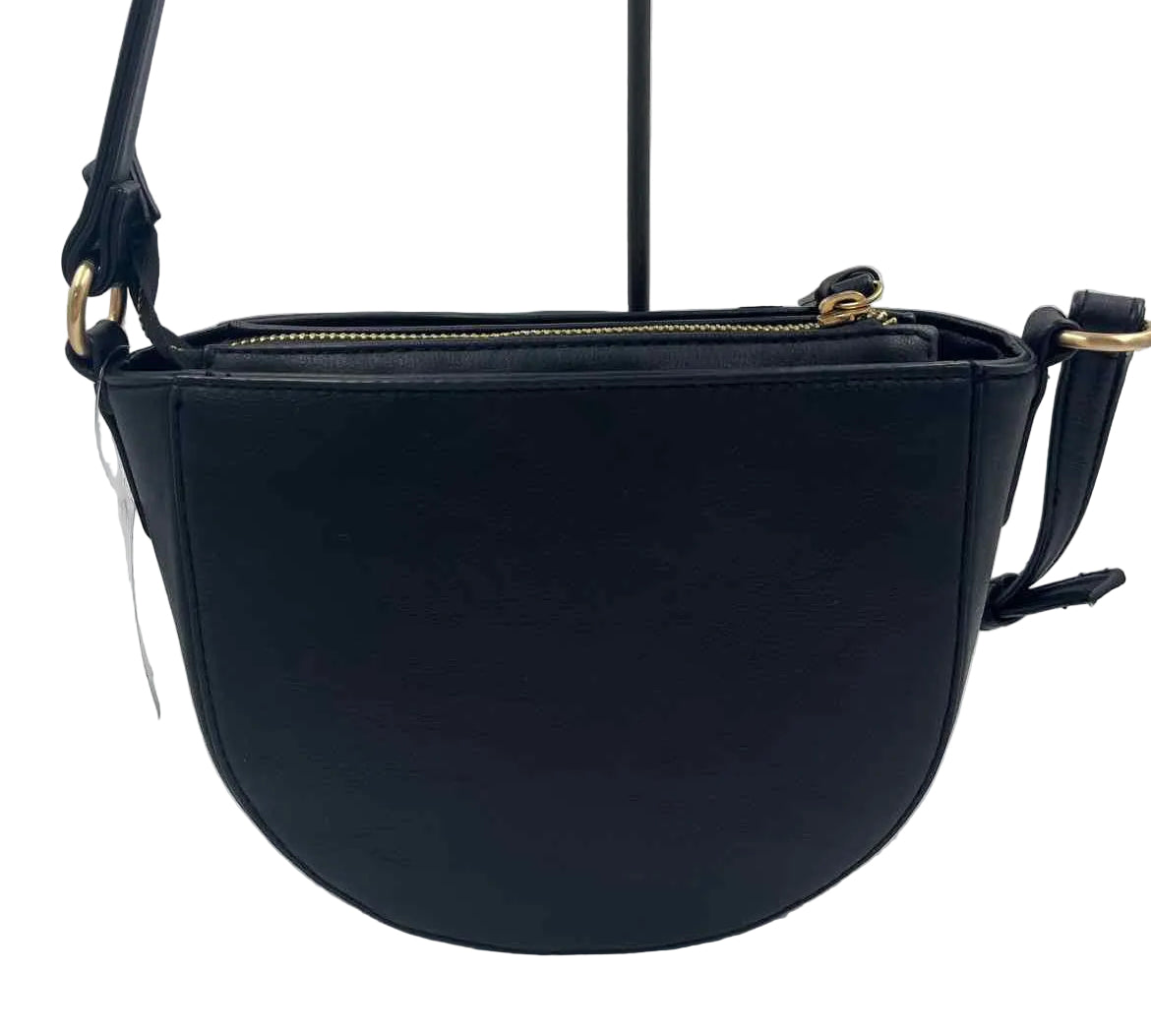 UNBRANDED Black Vegan Leather Crossbody Purse