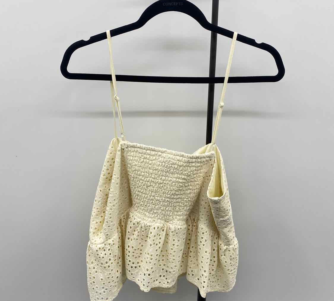 a new day Women's Size XL Ivory Eyelet Tank