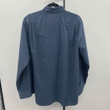 LL Bean Men's Size L Navy Grid Long Sleeve Shirt