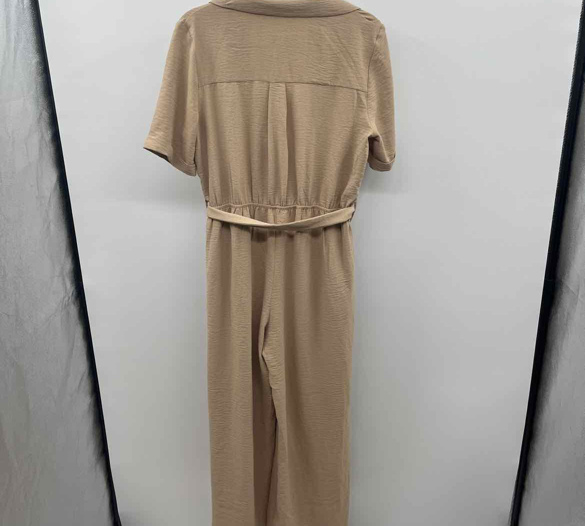 Monteau Women's Size 16 Tan Textured Jumper
