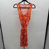Mud Pie Women's Size 6 Orange Abstract Dress