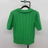 ON 34th Women's Size M Green Cable Knit Sweater