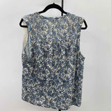 Lucky Brand Women's Size XL Blue Floral Sleeveless Shirt