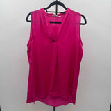 Violet & Claire Women's Size L Fuschia Solid Sleeveless Shirt