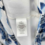 Talbots Women's Size M Blue Floral Long Sleeve Shirt
