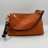 Valentina Women's Orange Luxe pebbled Purse