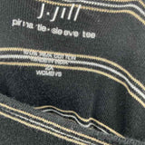 JJill Women's Size 2X Black Stripe Long Sleeve Shirt