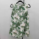 C&C California Women's Size 1X Green Leaf Sleeveless Shirt