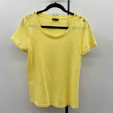 Talbots Women's Size SP Yellow Heathered Short Sleeve Shirt