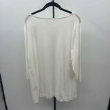Chico's Women's Size L Ivory Solid Tunic