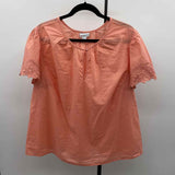 Liz Claiborne Women's Size 2X Peach Floral Short Sleeve Shirt