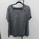 LIVI active Women's Size 1X Black Heathered Short Sleeve Shirt