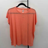 Athleta Women's Size XS Peach Heathered Short Sleeve Shirt