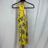 French Grey Women's Size S Yellow Floral Dress