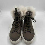 Yves Salomon Women's Shoe Size 7 Green Textured Sneakers