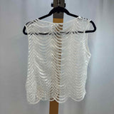 Andree Women's Size L White cutouts Sleeveless Shirt