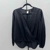 ReneeC. Women's Size S Black Solid Long Sleeve Shirt