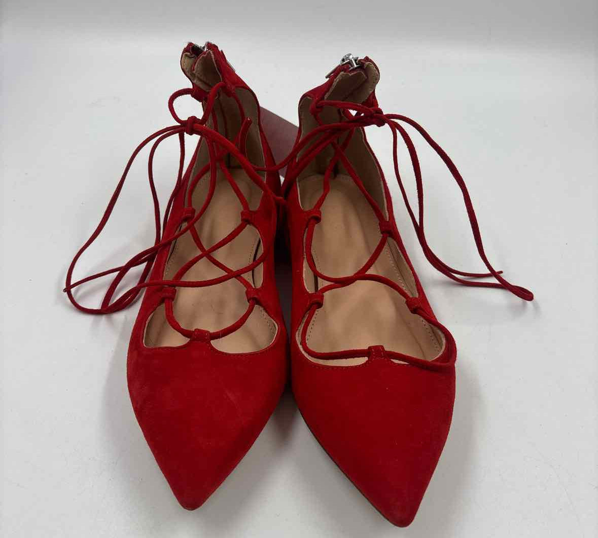 J Crew Women's Shoe Size 6.5 Red Solid Flats