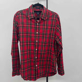 J Crew Women's Size M Red Plaid Long Sleeve Shirt