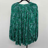 JJill Women's Size 4X Green Paisley Long Sleeve Shirt