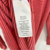 Talbots Women's Size S coral Stripe Long Sleeve Shirt