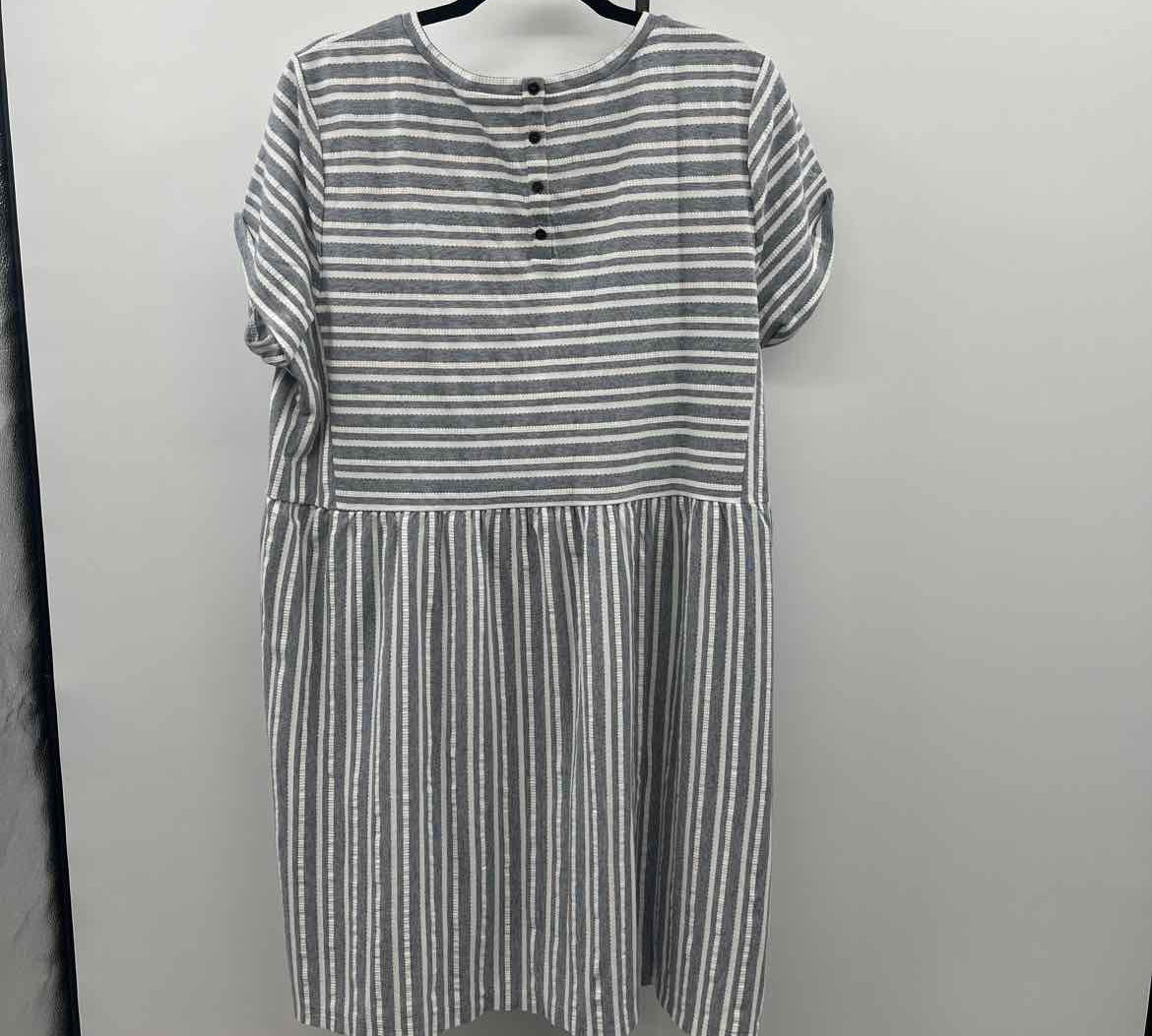 Loft Women's Size XL Blue Stripe Dress